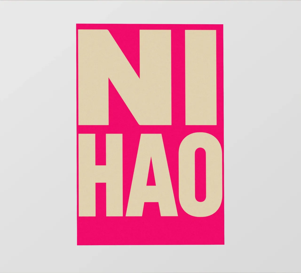 Ni Hao – Bold Greeting - Typo Wall Art pellicola backlit da QuooodZ by MooodzArt