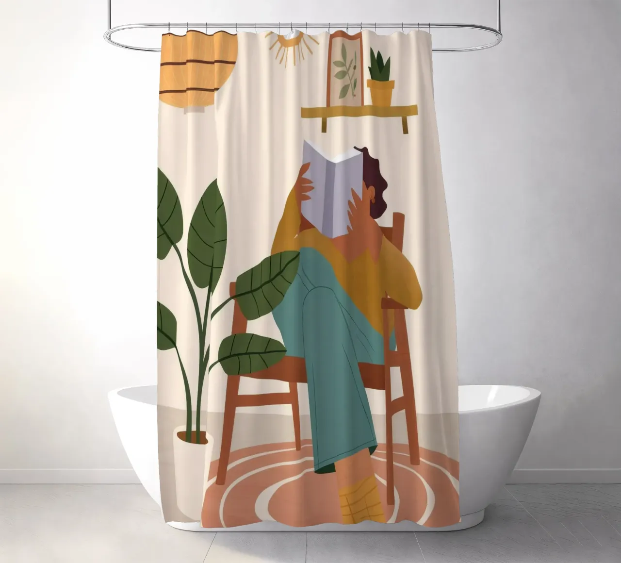 Coin lecture serein rideau de douche de Fine Sanctuary