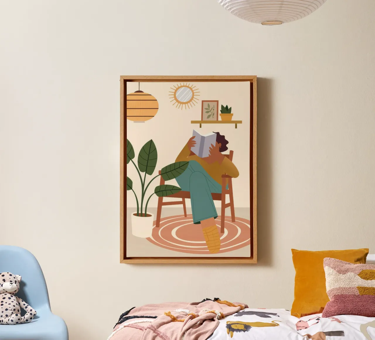 Serene Reading Corner canvas by Fine Sanctuary