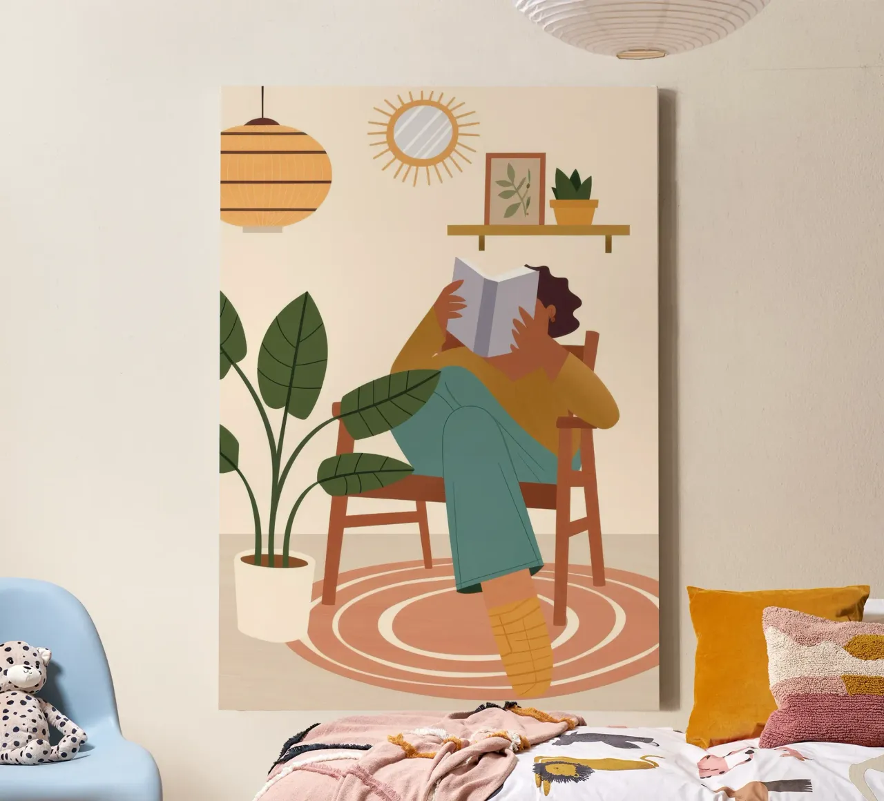 Serene Reading Corner canvas by Fine Sanctuary