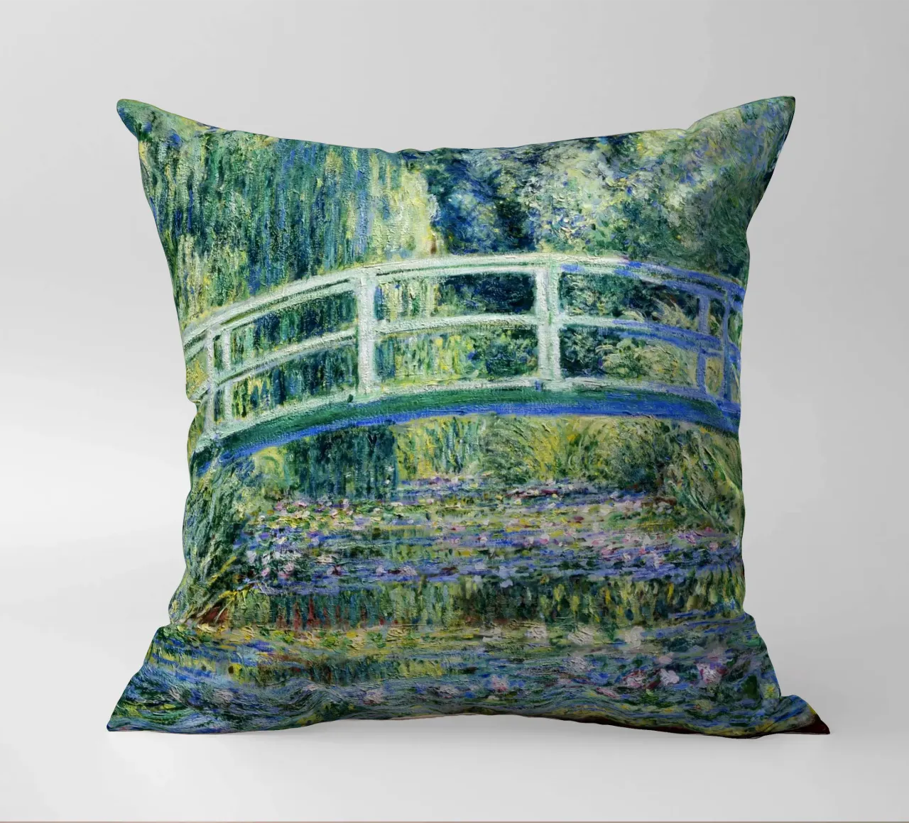 Ninfee e ponte giapponese di Claude Monet (1899) cuscino da Venus Art