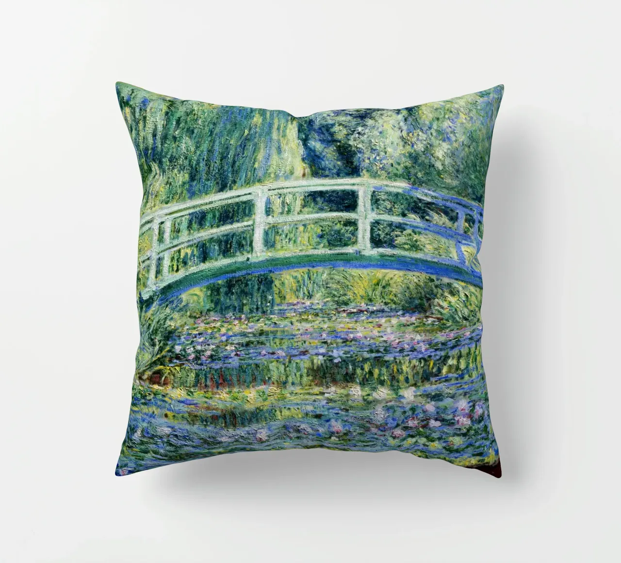 Ninfee e ponte giapponese di Claude Monet (1899) cuscino da Venus Art