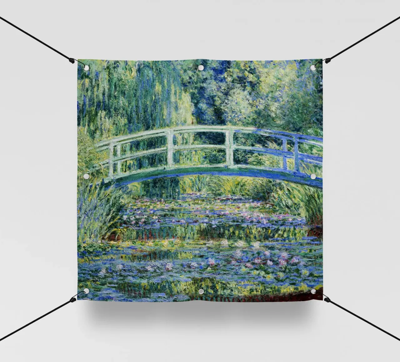 Ninfee e ponte giapponese di Claude Monet (1899) telo in pvc da Venus Art