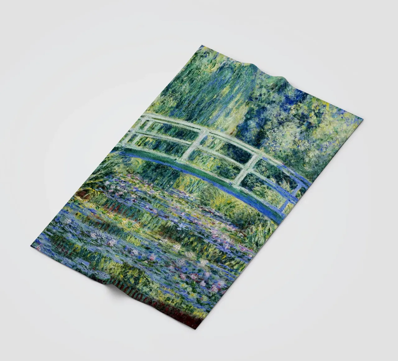 Ninfee e ponte giapponese di Claude Monet (1899) coperta in pile da Venus Art