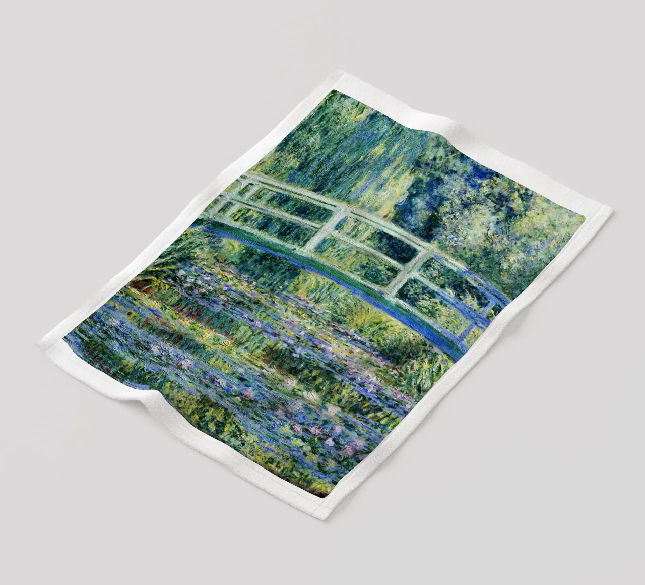 Ninfee e ponte giapponese di Claude Monet (1899) coperta in pile da Venus Art