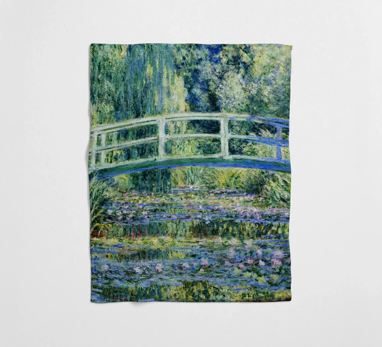 Ninfee e ponte giapponese di Claude Monet (1899) coperta in pile da Venus Art