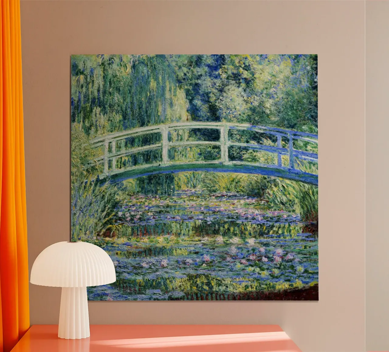 Nymphéas et pont japonais de Claude Monet (1899) poster de Venus Art