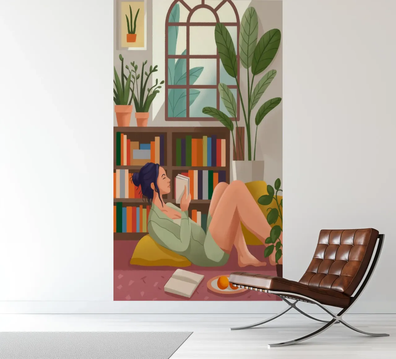 Tranquil Library Retreat photo wallpaper by Fine Sanctuary