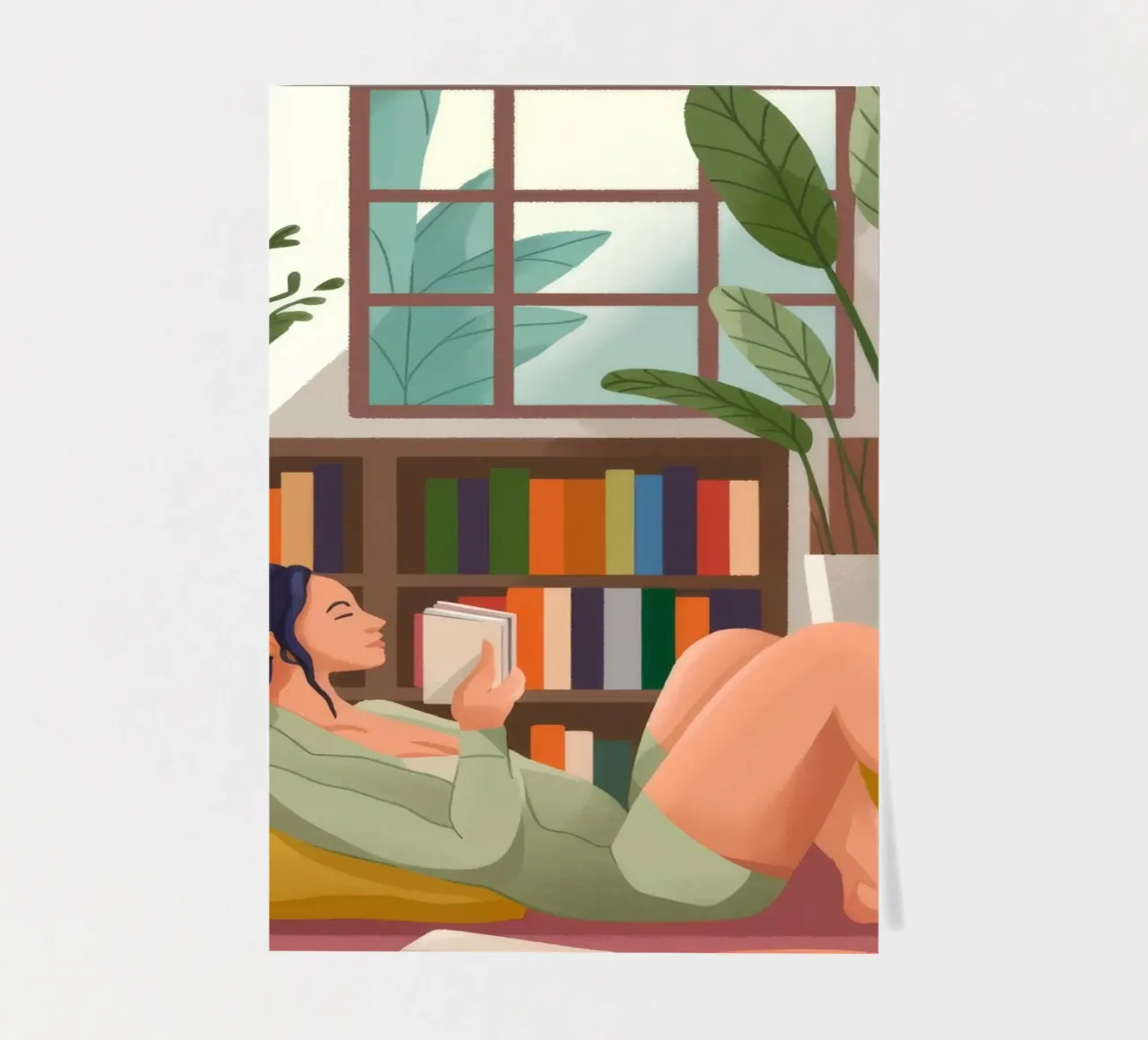Tranquil Library Retreat sticker sheet by Fine Sanctuary