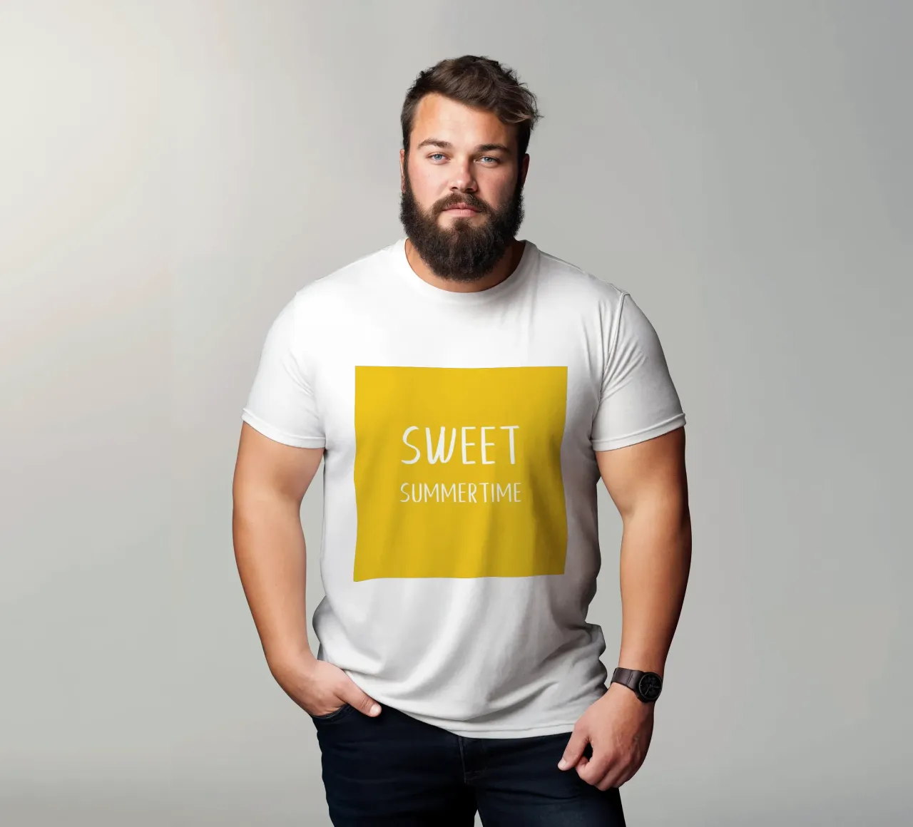 Douceur d'été - Blocs de caractères blancs et gras t-shirt de Stilrausch