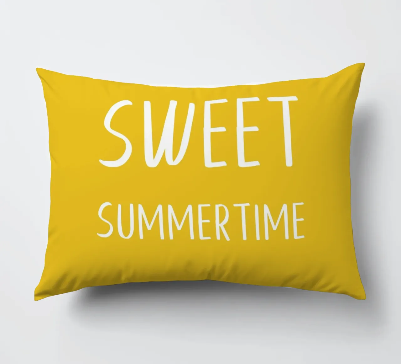 Sweet Summertime - Fetter weißer Blockschriftzug Kissen von Stilrausch