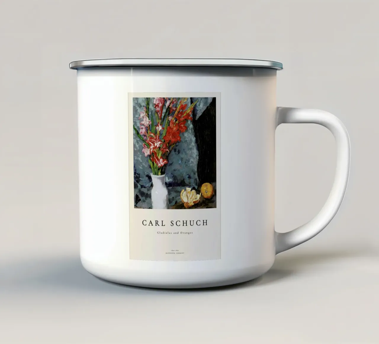 Schuch - Gladiolas and Oranges tazza in smalto da ARTOTHEK