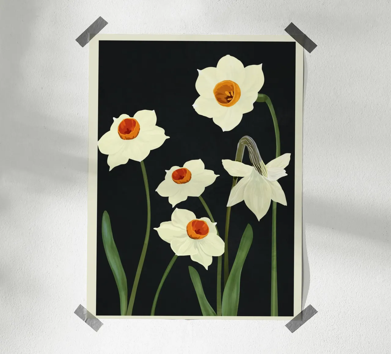 Beautiful Summer flowers I poster con telaio in legno da Nadjaa