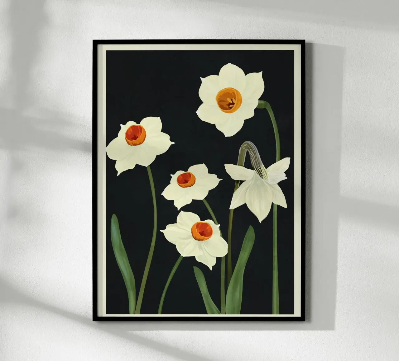 Beautiful Summer flowers I poster con telaio in legno da Nadjaa