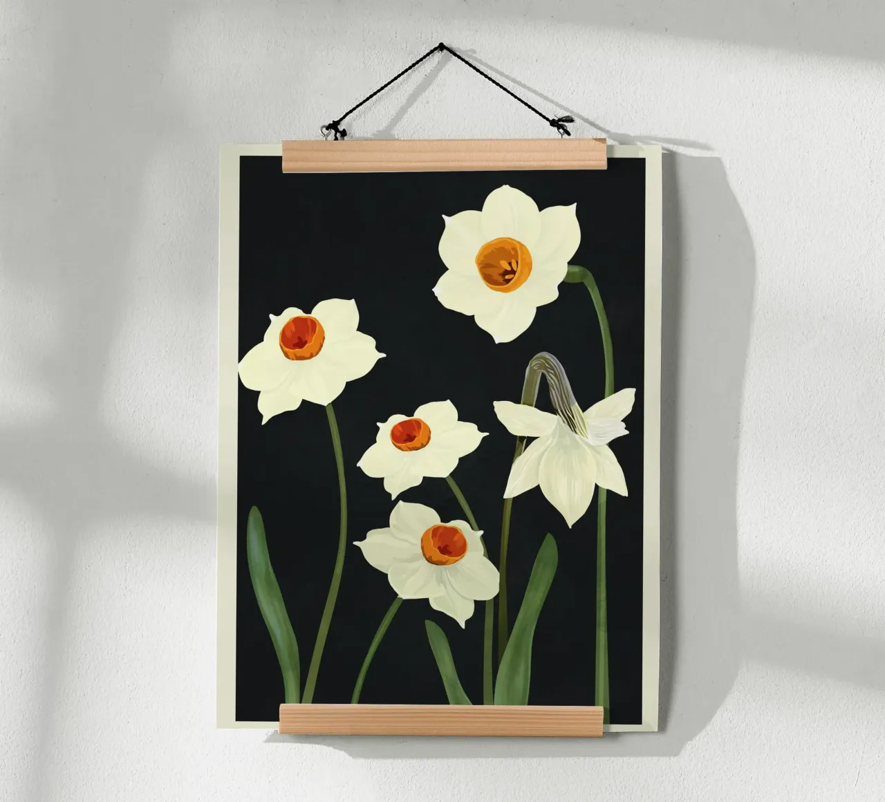 Beautiful Summer flowers I poster con telaio in legno da Nadjaa