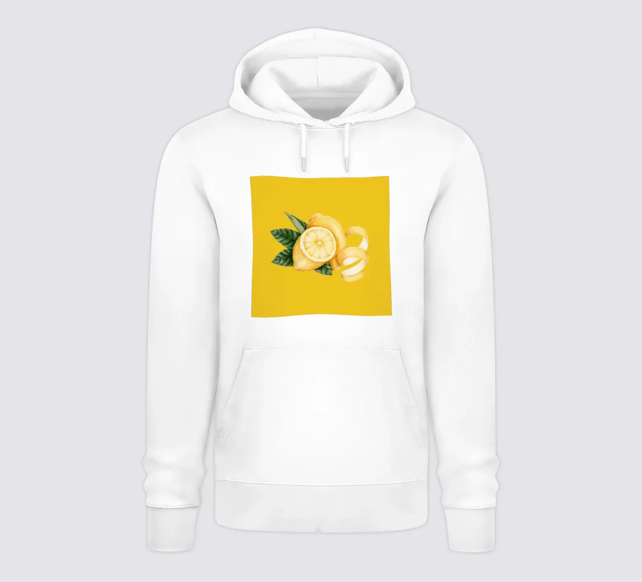 Citrons sur fond jaune - Motif frais et juteux sweat à capuche de Stilrausch