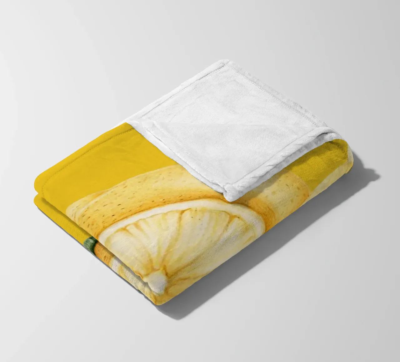 Lemons on Yellow Background – Fresh & Juicy Pattern fleece blanket by Stilrausch