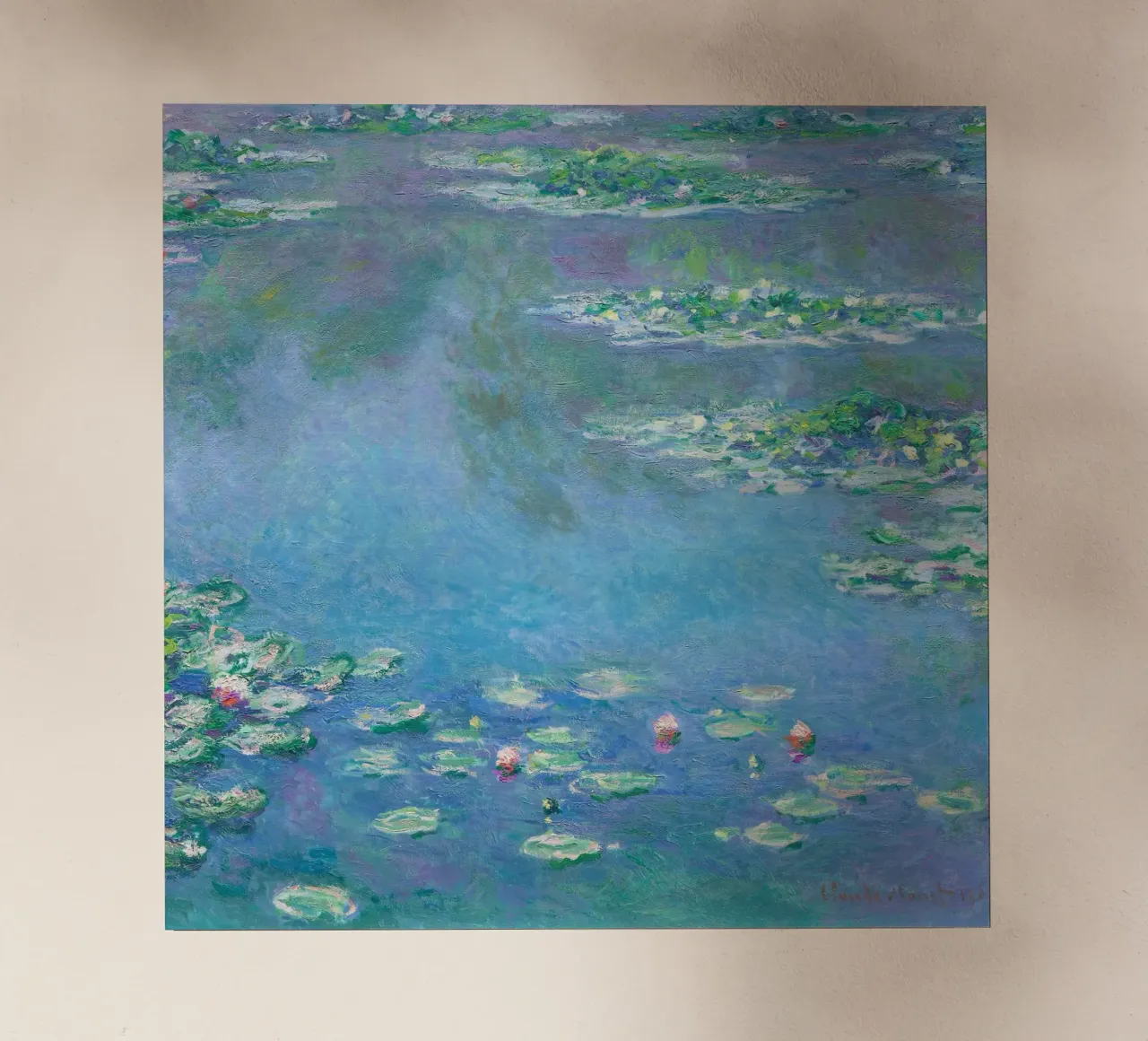 Ninfee (1840-1926) di Claude Monet pellicola backlit da Venus Art