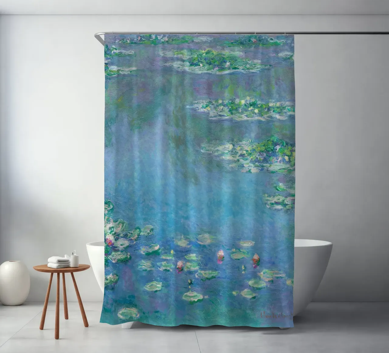 Ninfee (1840-1926) di Claude Monet tenda da doccia da Venus Art