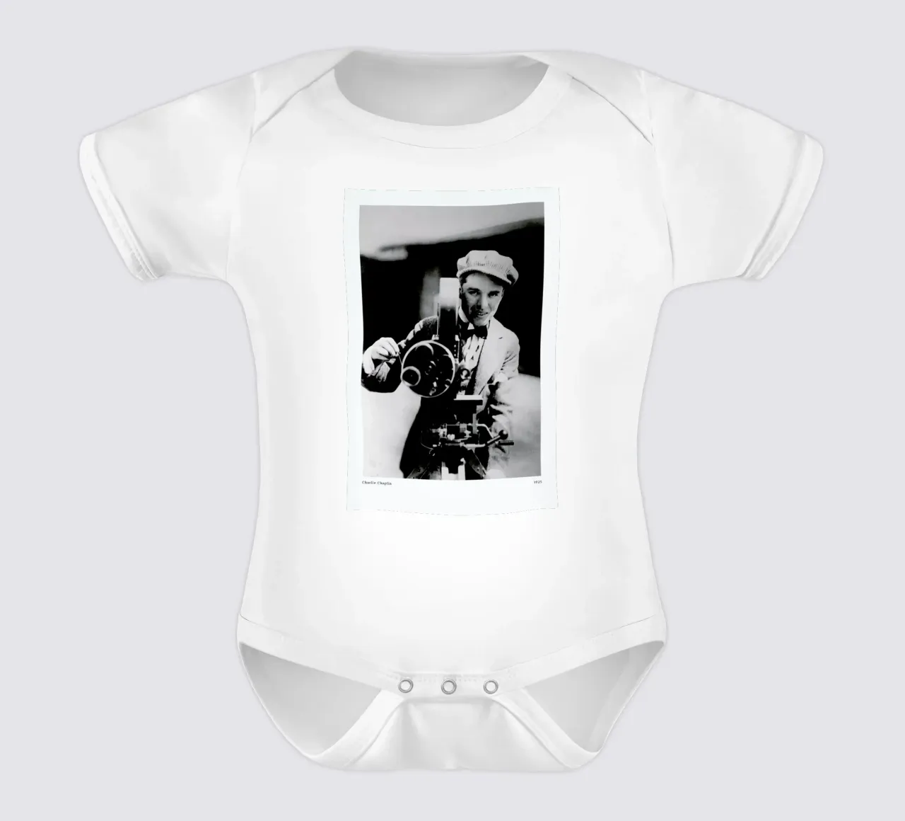 Charlie Chaplin body neonato maniche corte da ARTOTHEK