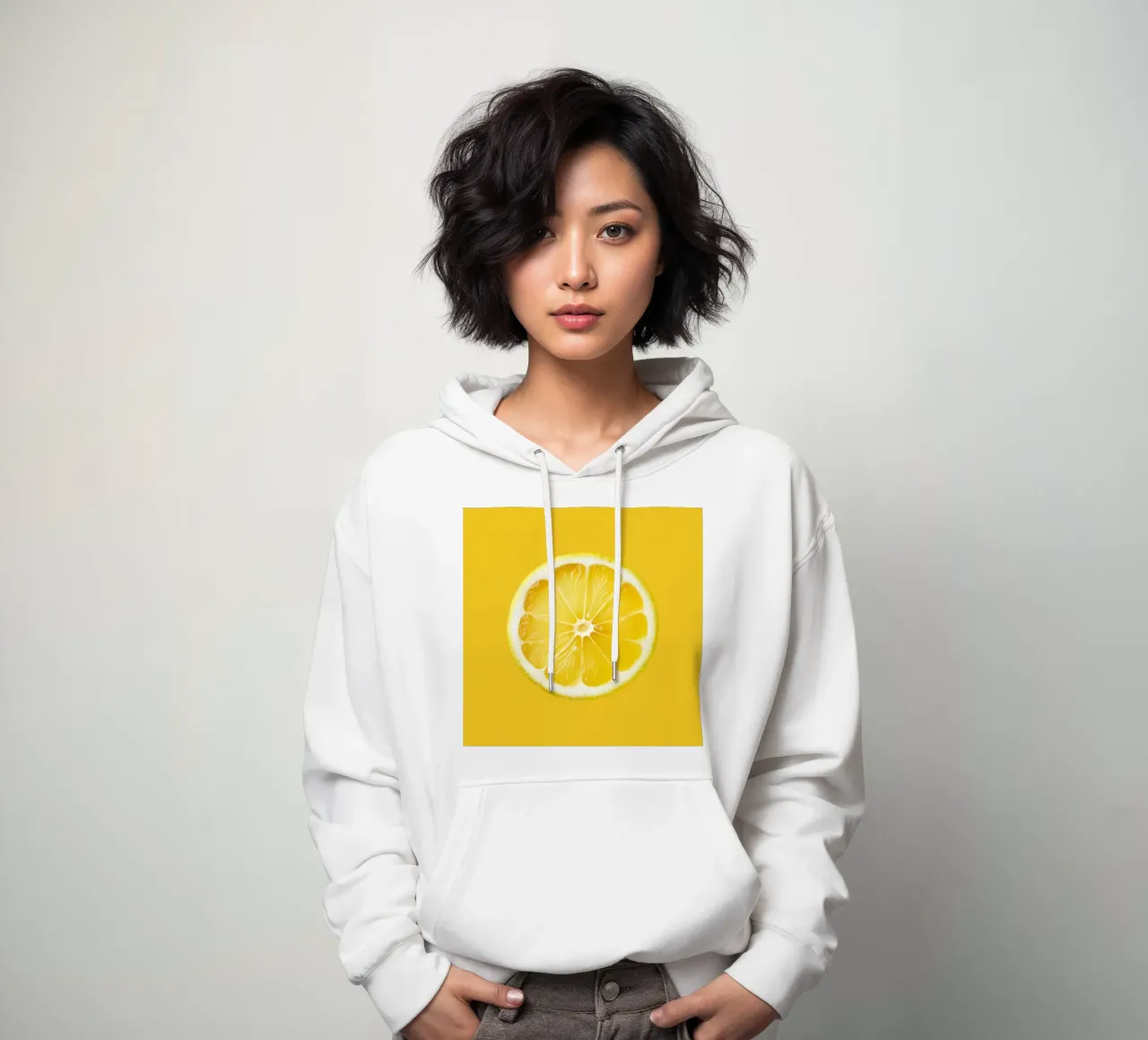 Fetta di limone fresco - Accento succoso di agrumi felpa con cappuccio da Stilrausch
