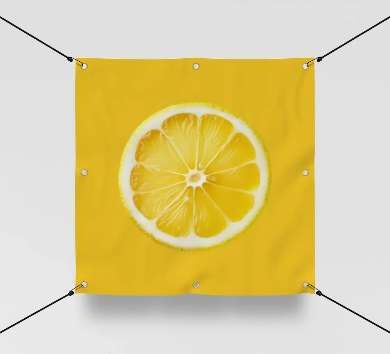 Fetta di limone fresco - Accento succoso di agrumi telo in pvc da Stilrausch