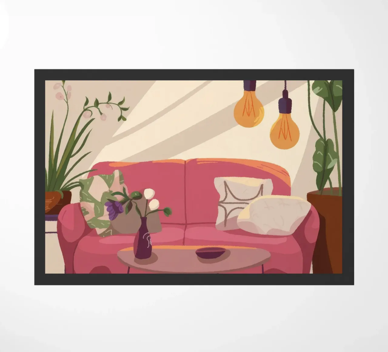 Gemütliches Wohnzimmer Fußmatte von Fine Sanctuary