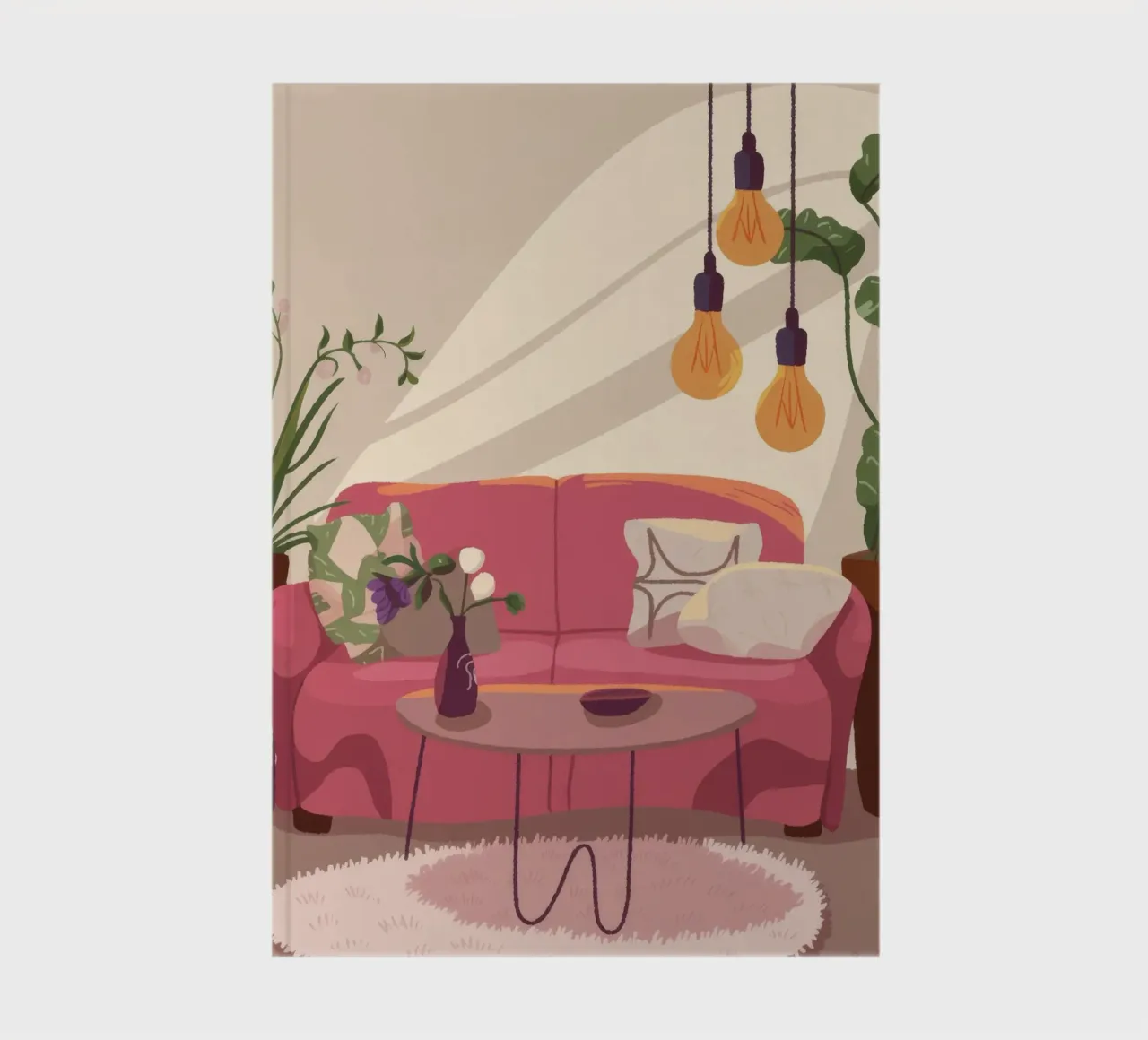 Cozy Living Room notebook by Fine Sanctuary