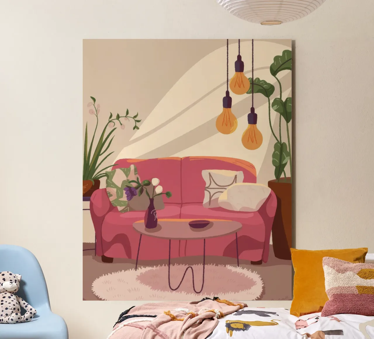 Gemütliches Wohnzimmer Alu-Dibond von Fine Sanctuary