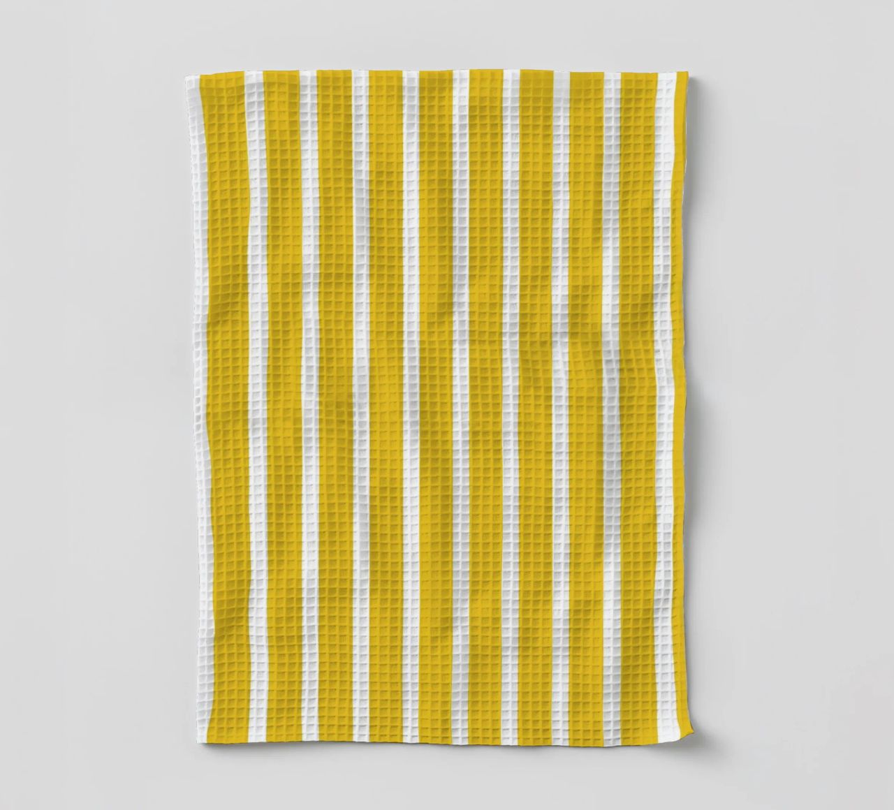Rayures verticales jaunes et blanches - Motif audacieux et lumineux torchon de Stilrausch