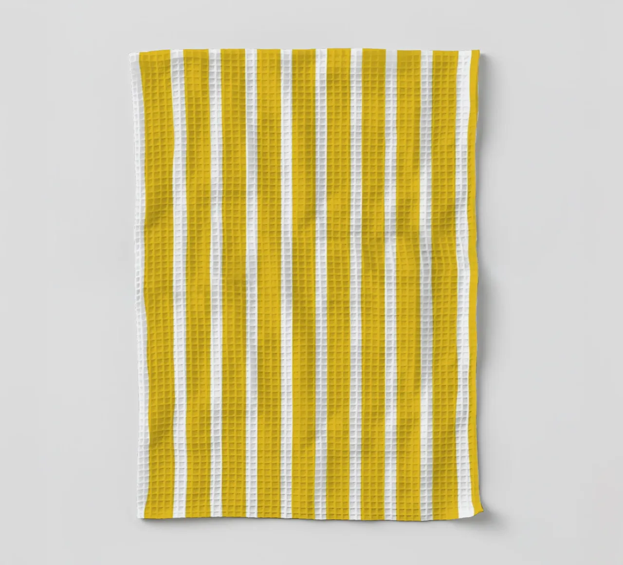 Rayures verticales jaunes et blanches - Motif audacieux et lumineux torchon de Stilrausch