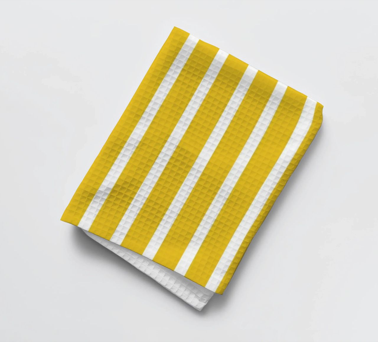 Rayures verticales jaunes et blanches - Motif audacieux et lumineux torchon de Stilrausch
