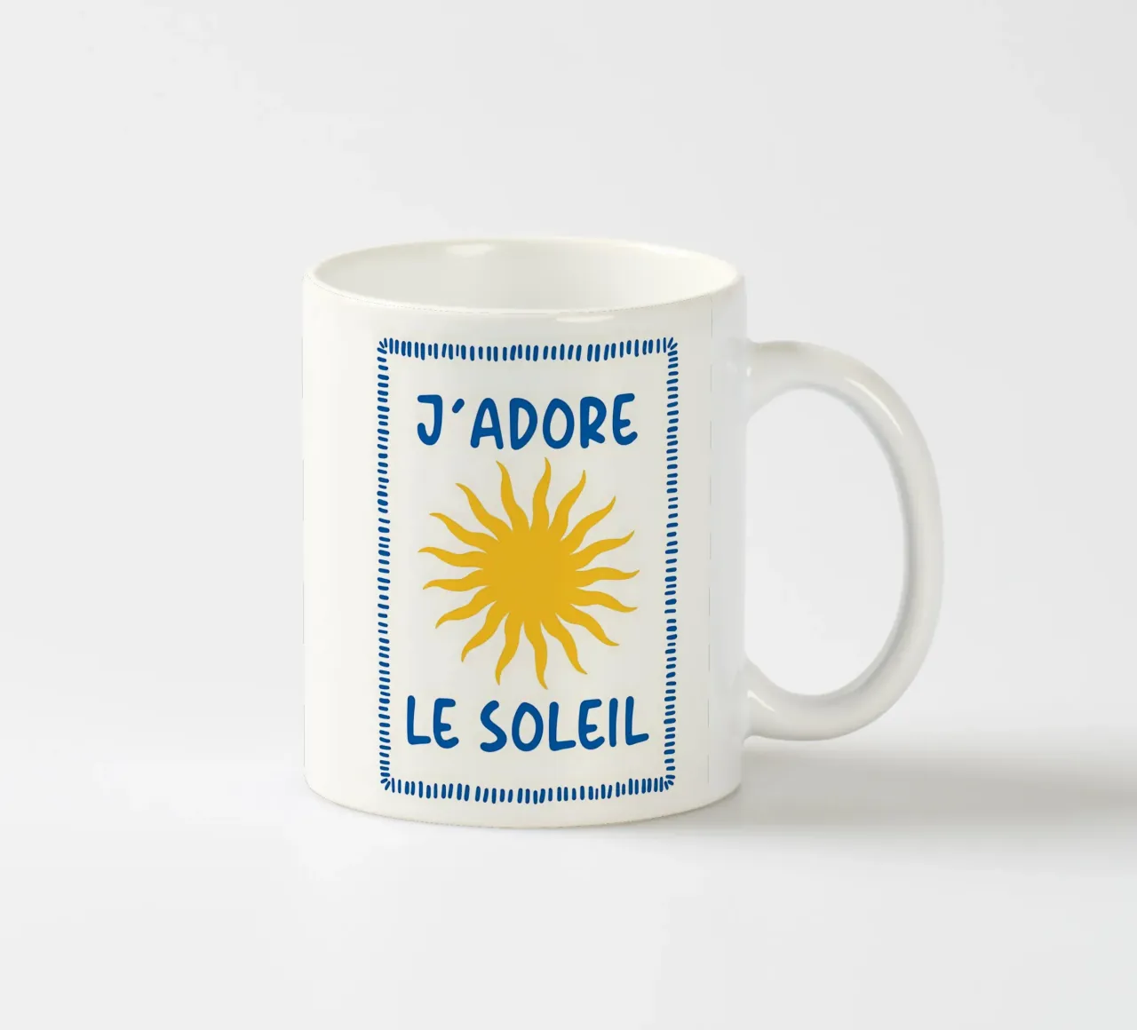 J'adore le Soleil Zomer Print, Reis Print keramische mok van TheCocktailClub