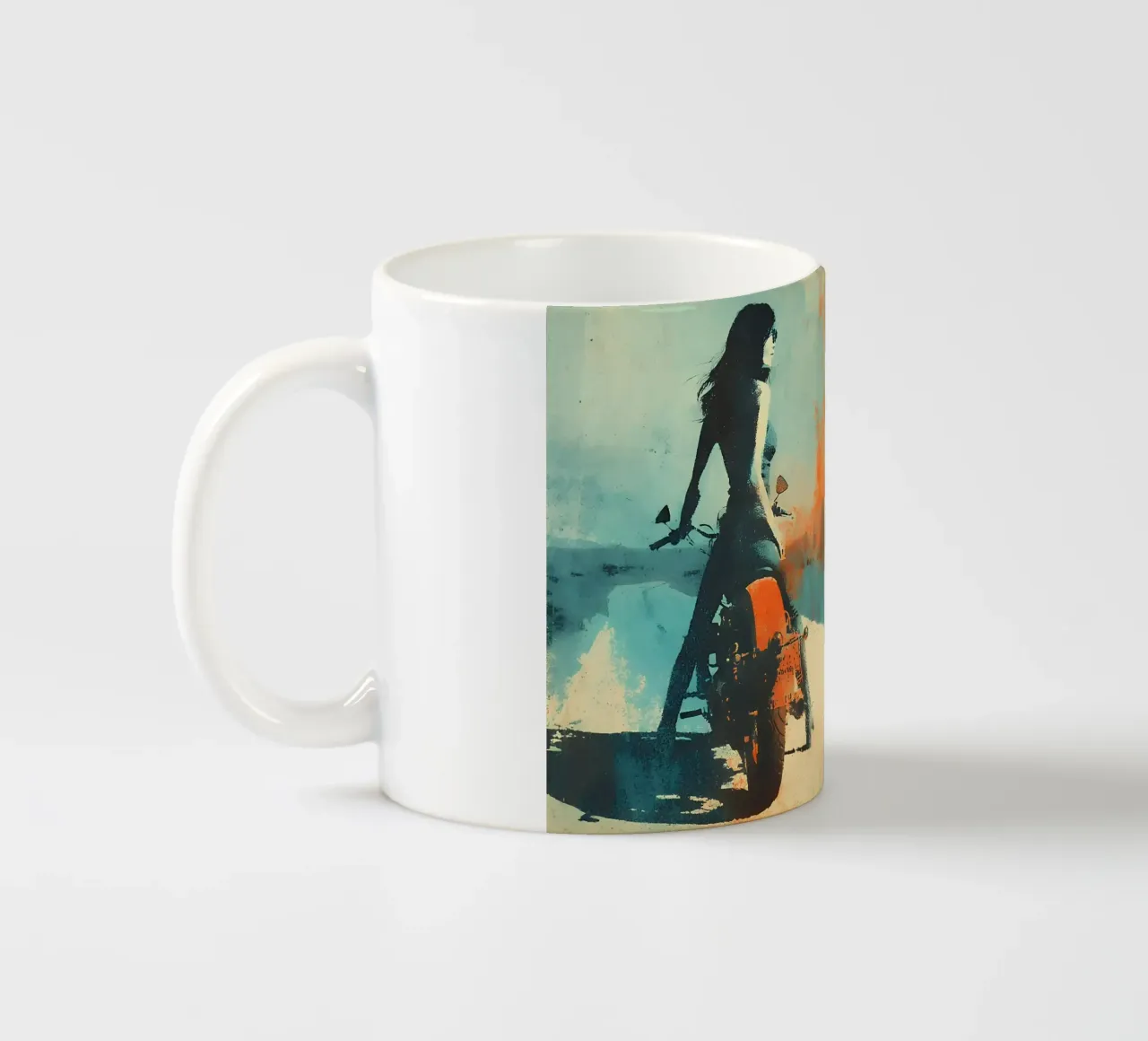 Harley girl ceramic mug by LaylaOzFun