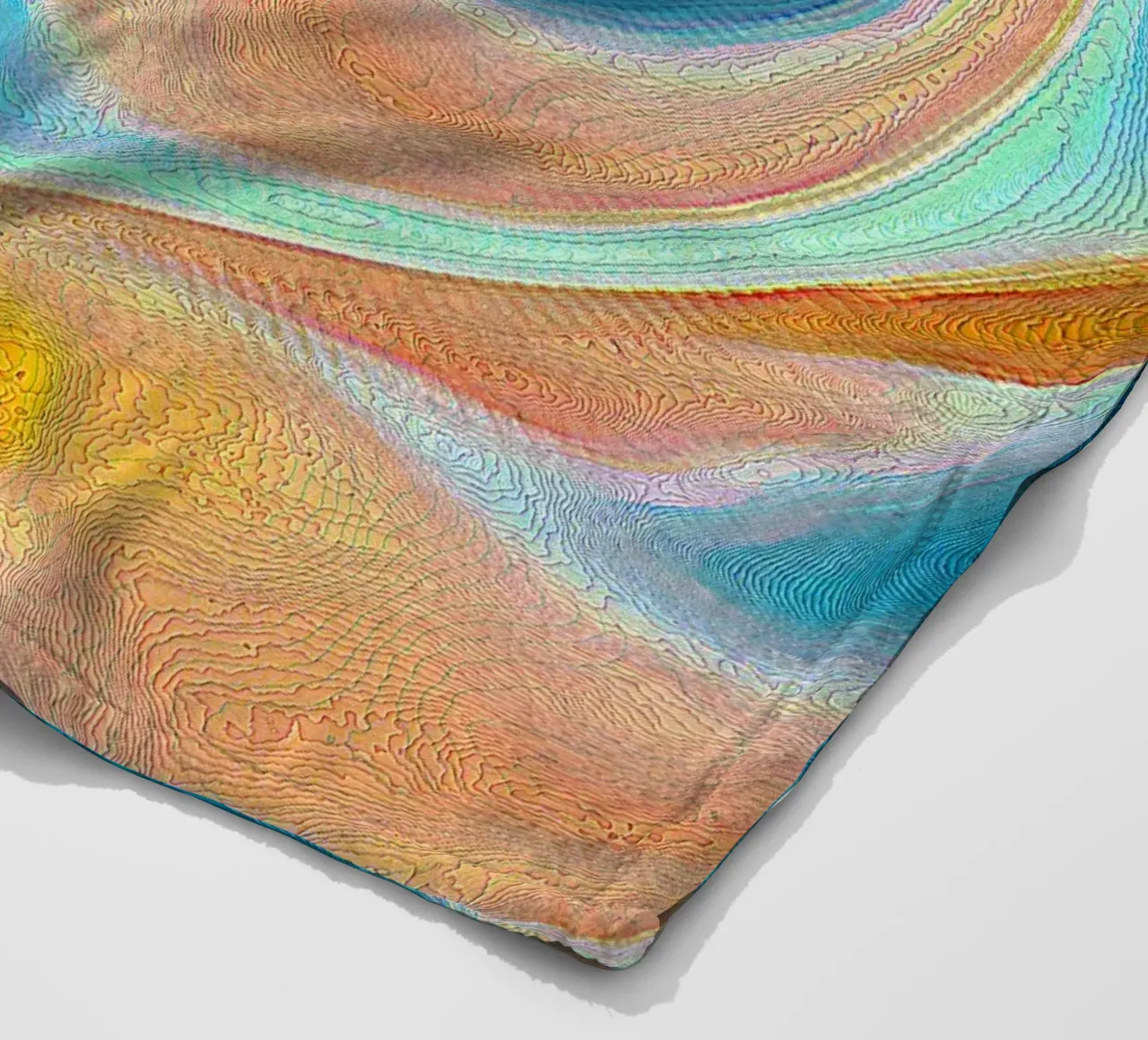 Lagune virtuali in blu e turchese coperta in pile da Gürsel Yesil Digital Art