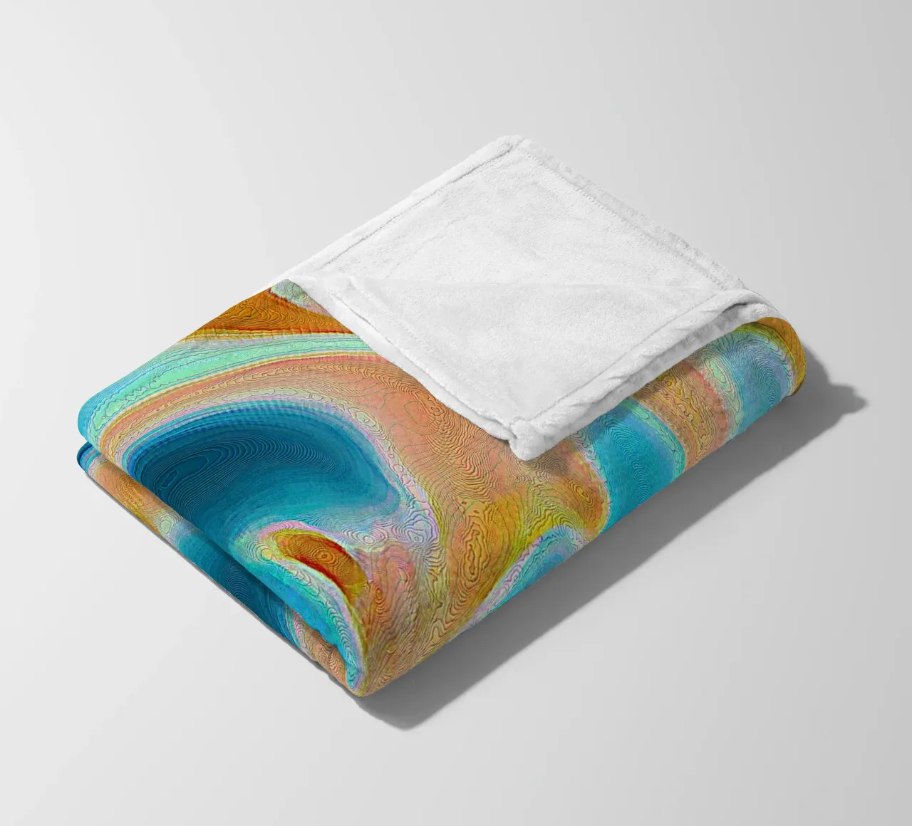 Lagune virtuali in blu e turchese coperta in pile da Gürsel Yesil Digital Art