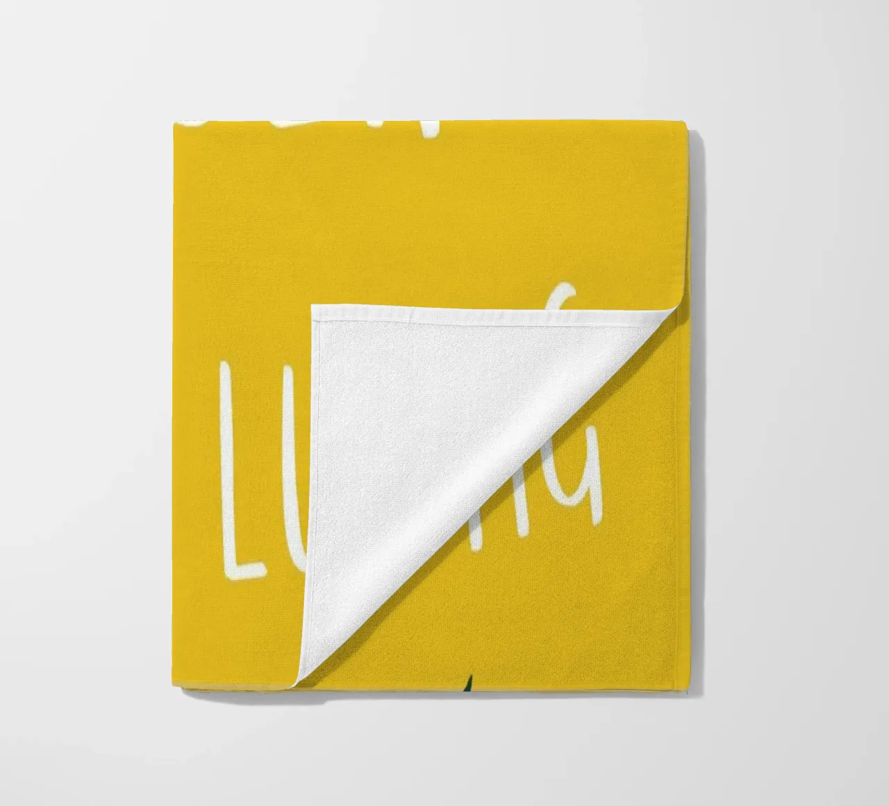 Sauer Macht Lustig – Lemon on Yellow Background beach towel by Stilrausch