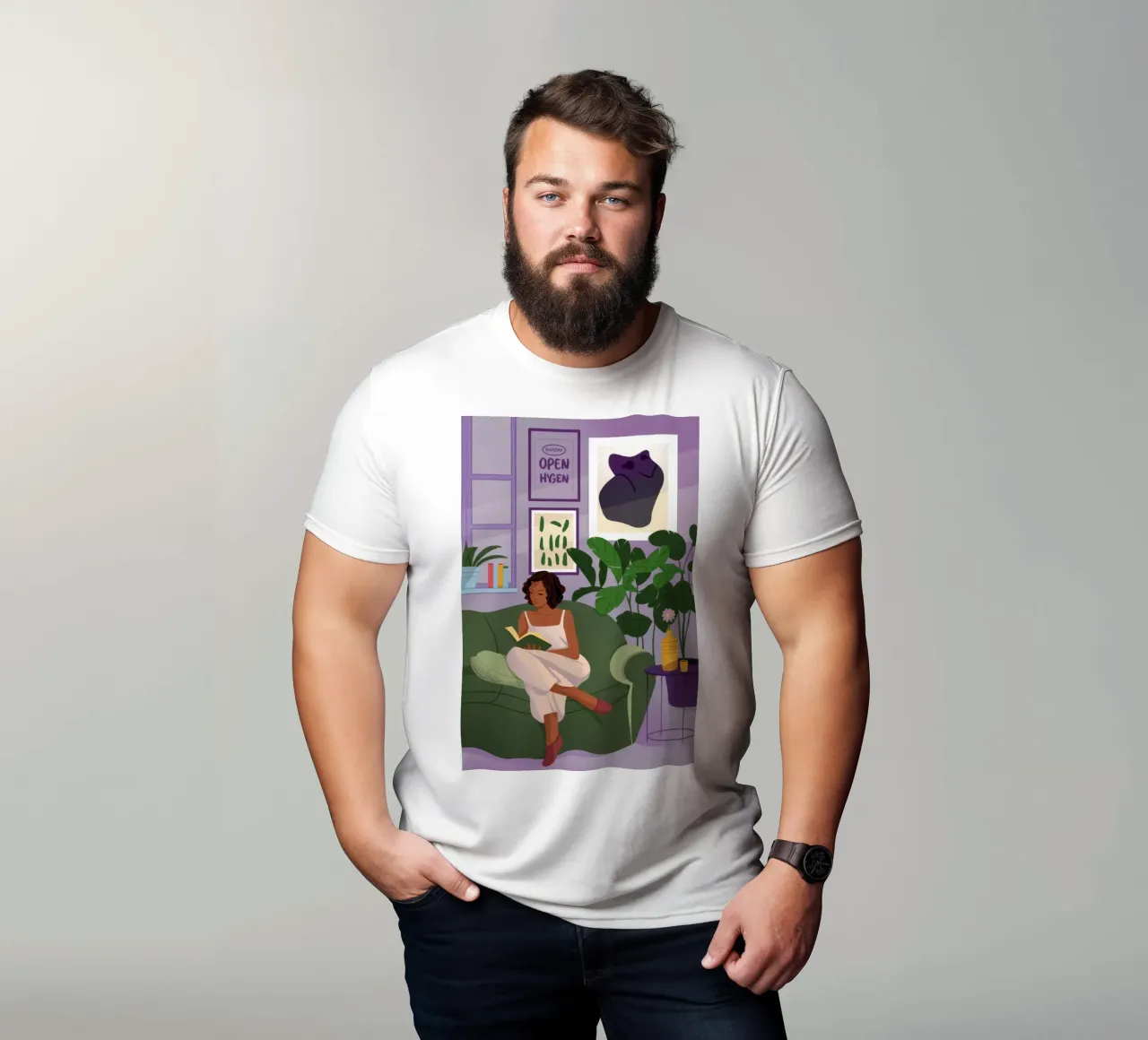 Relaxing Reading Space t-shirt by Fine Sanctuary