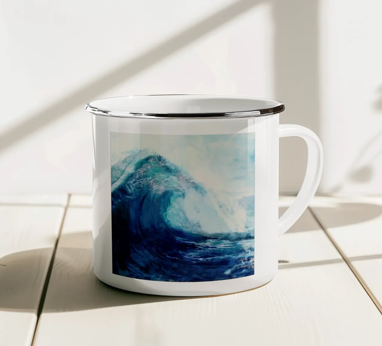 Waves II tazza in smalto da Nadjaa