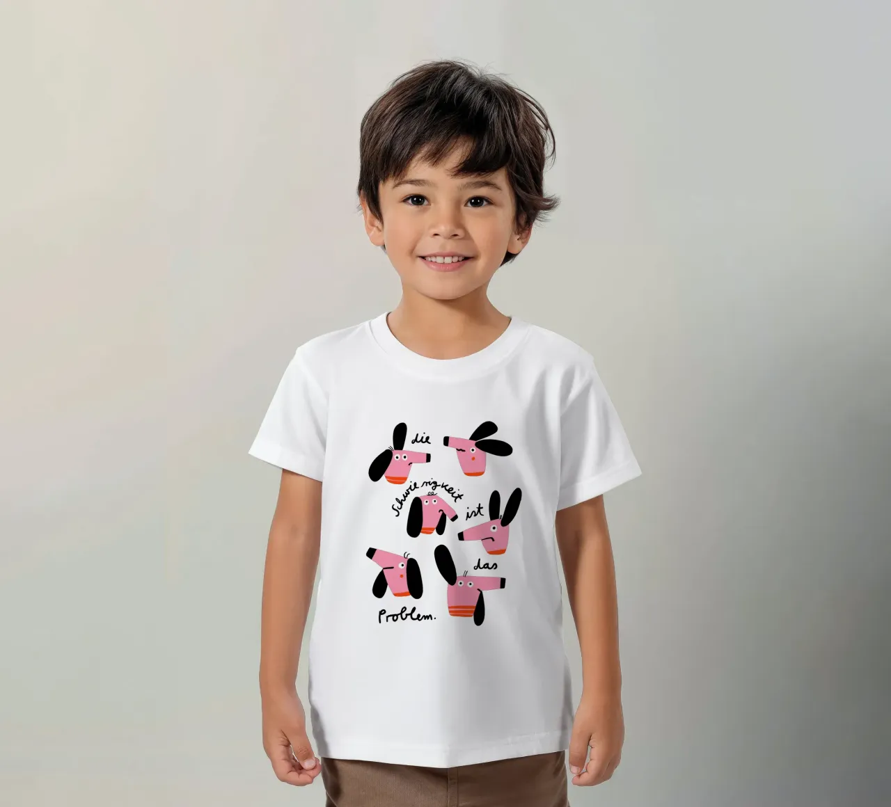 Cani - La difficoltà è il problema t-shirt bambini da aucontraire