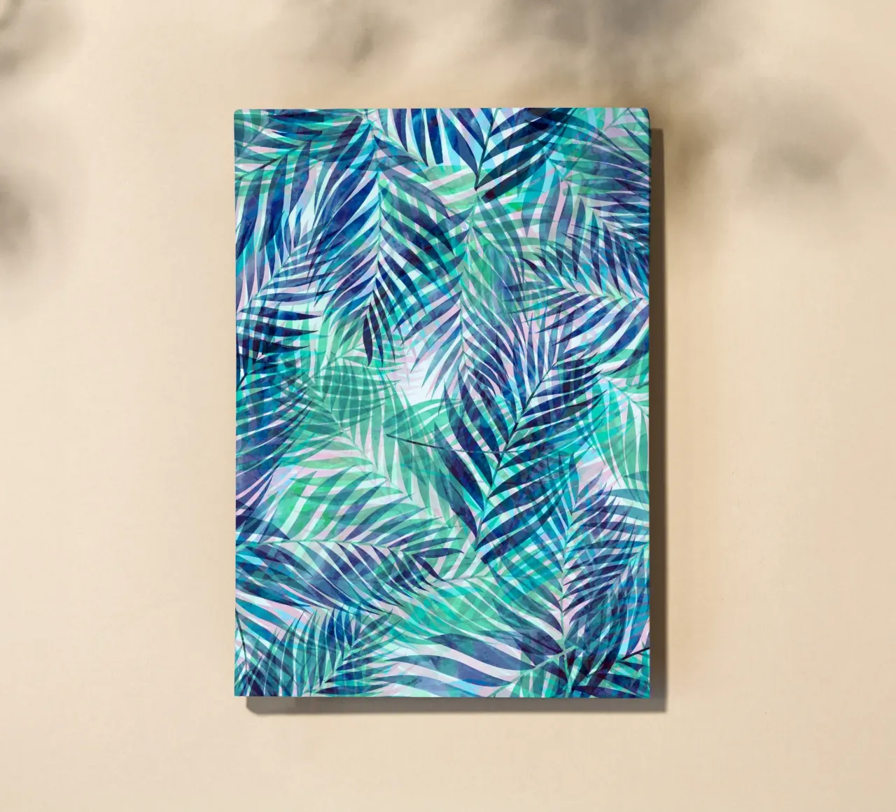 Feuilles de palmier vert indigo carnet de notes de SilverPegasus
