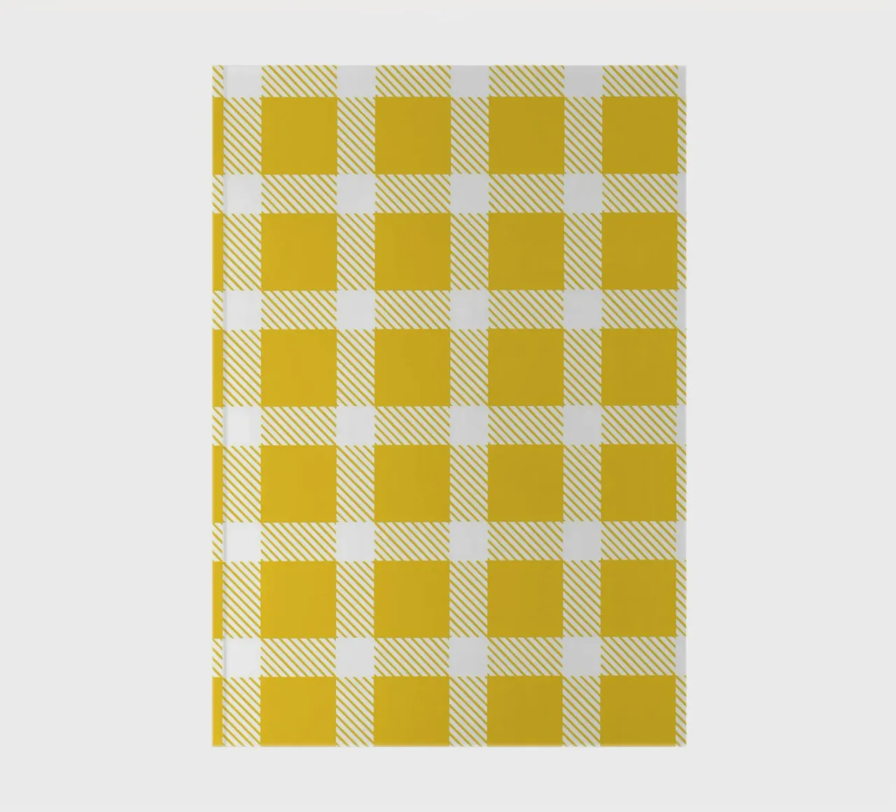 White Checkered Pattern on Yellow Background notebook by Stilrausch