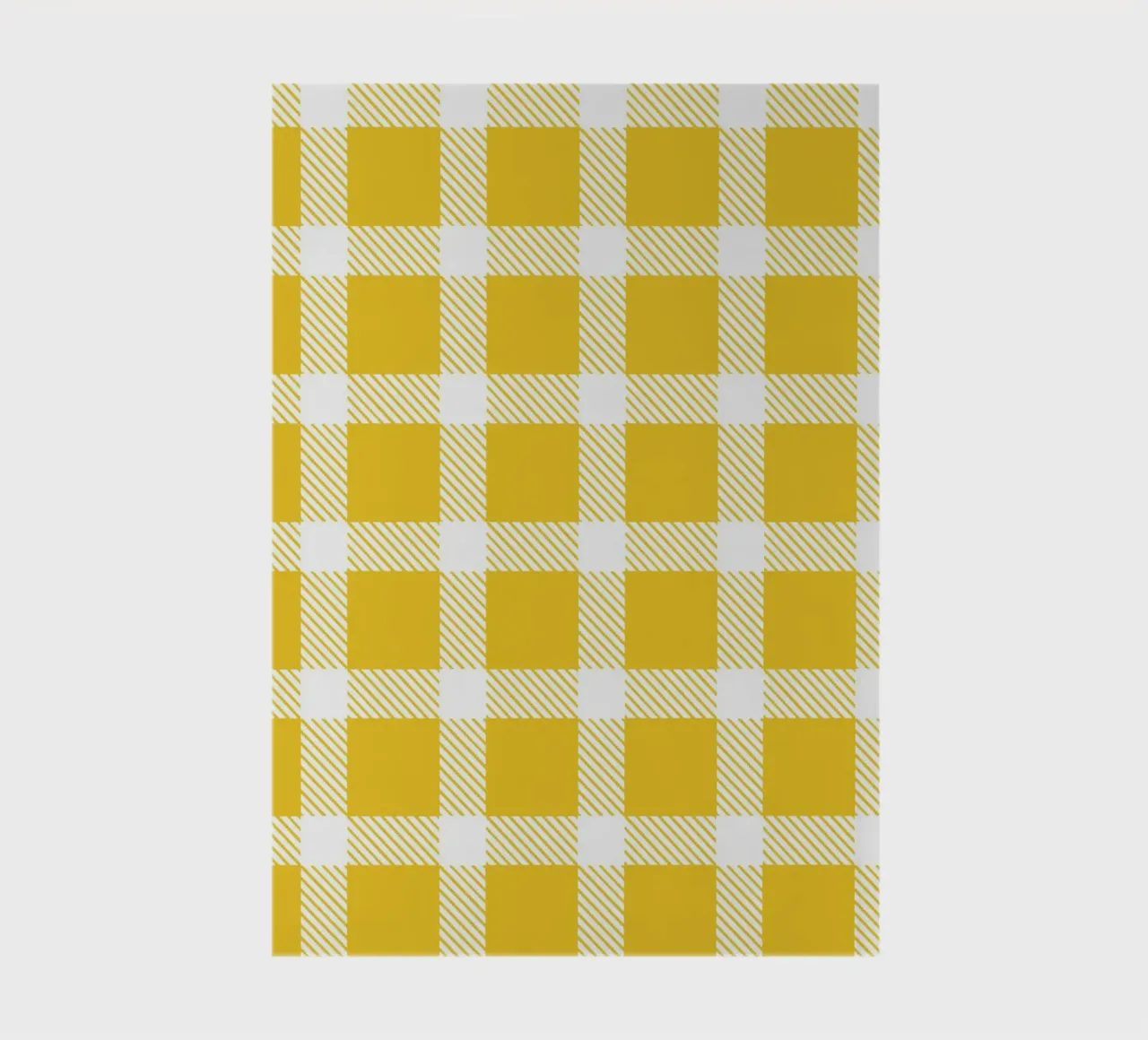 White Checkered Pattern on Yellow Background notebook by Stilrausch
