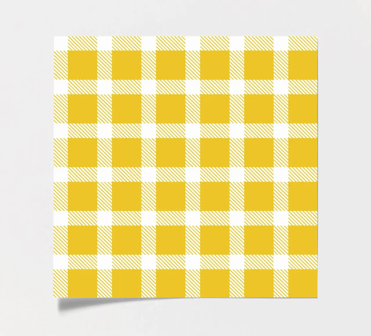 White Checkered Pattern on Yellow Background sticker sheet by Stilrausch