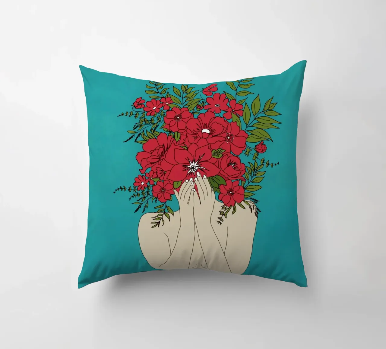 Blooming Red cuscino da Nadjaa