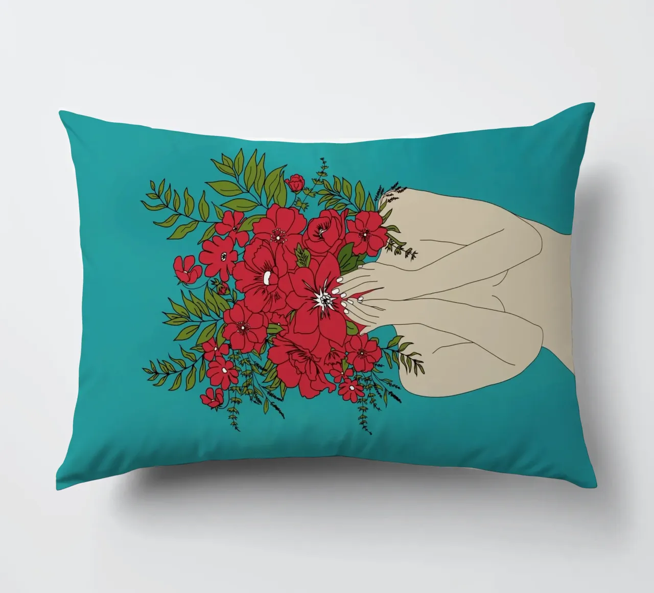 Blooming Red cuscino da Nadjaa