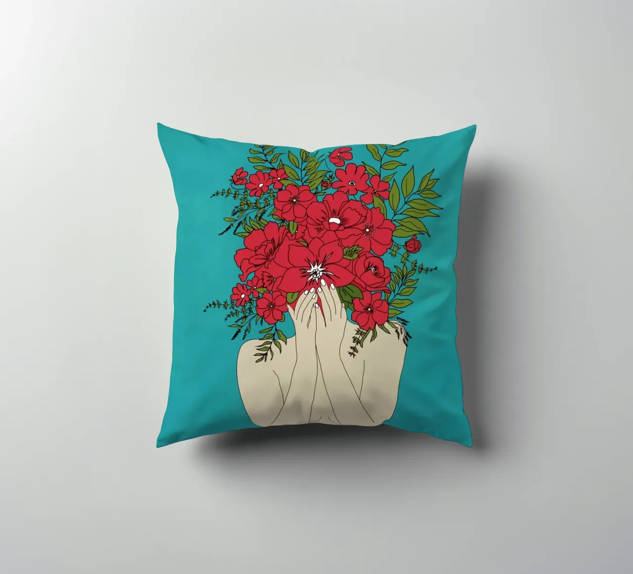 Blooming Red cuscino da Nadjaa