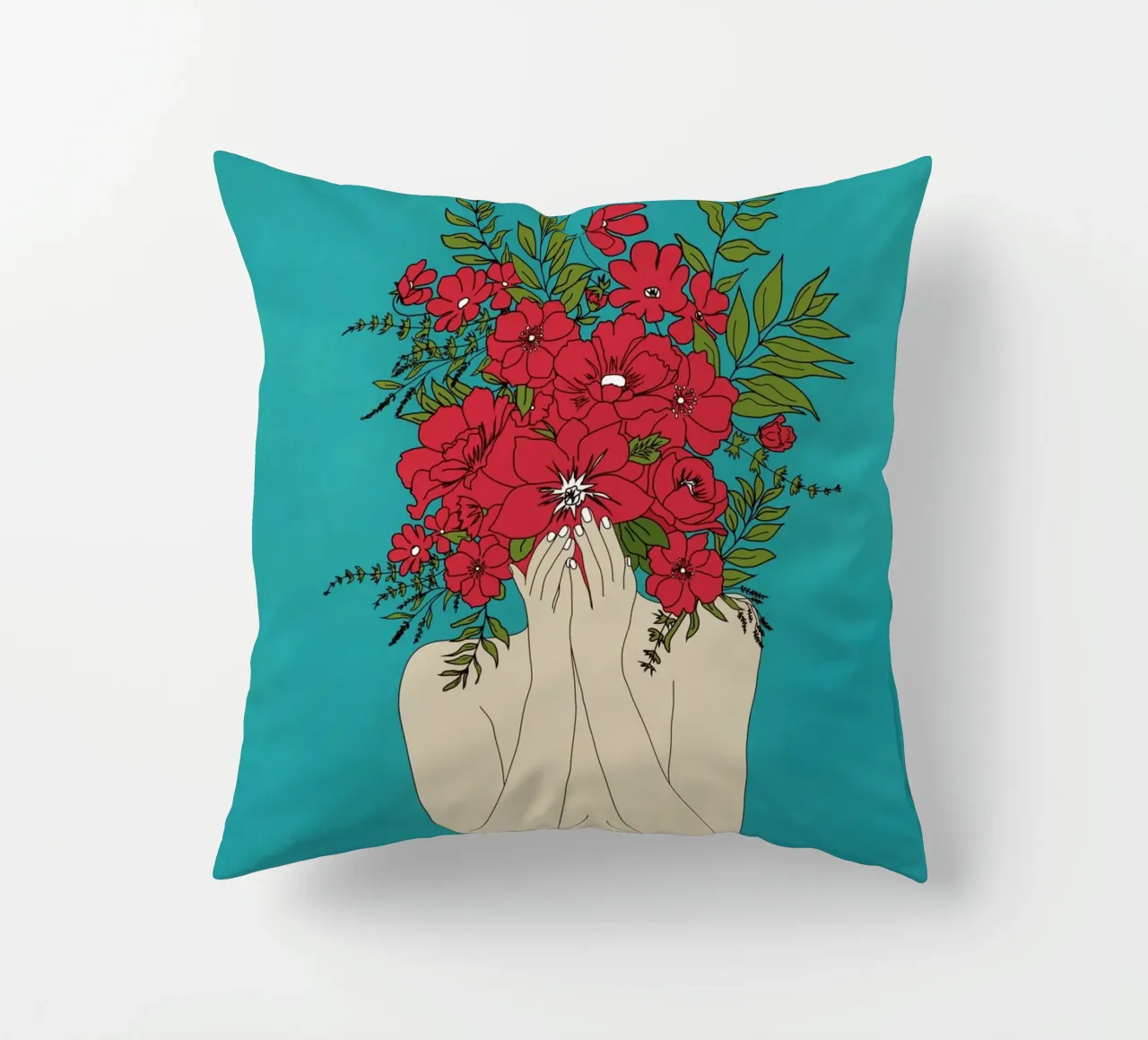 Blooming Red cuscino da Nadjaa