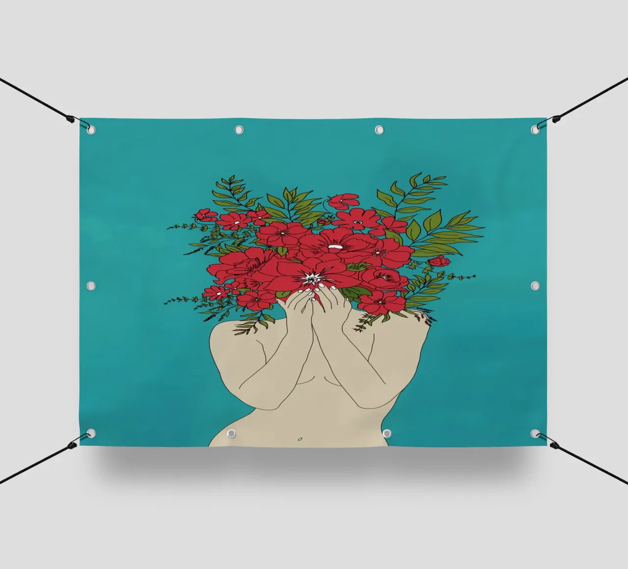 Blooming Red telo in pvc da Nadjaa