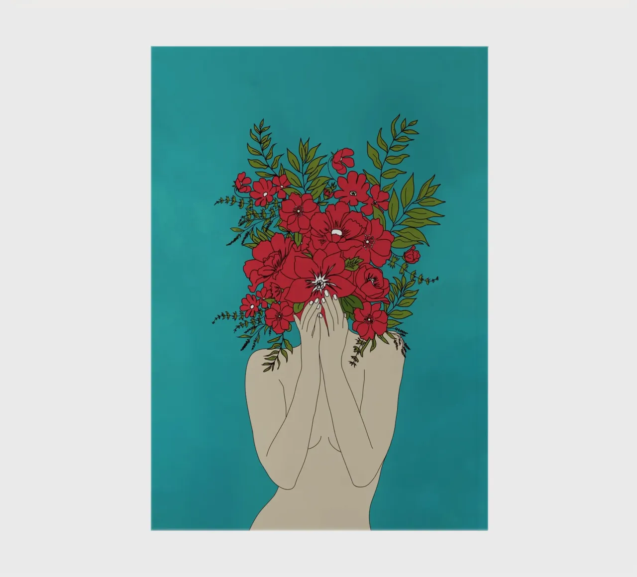 Blooming Red notebook by Nadjaa